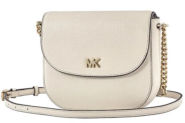 Túi Michael Kors MK Mott Pebbled Leather Crossbody- LT Cream Cho Nữ