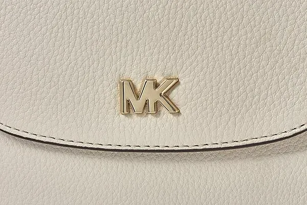 Túi Michael Kors MK Mott Pebbled Leather Crossbody- LT Cream Cho Nữ