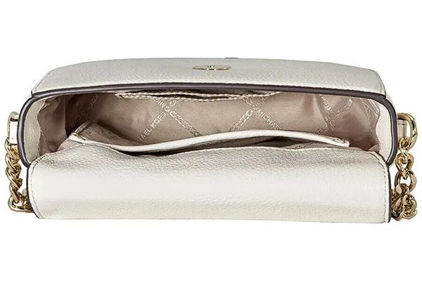 Túi Michael Kors MK Mott Pebbled Leather Crossbody- LT Cream Cho Nữ