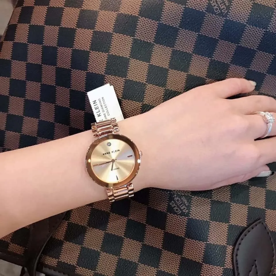 Đồng Hồ Anne Klein Diamond AK/1362RGRG Cho Nữ Vàng Hồng
