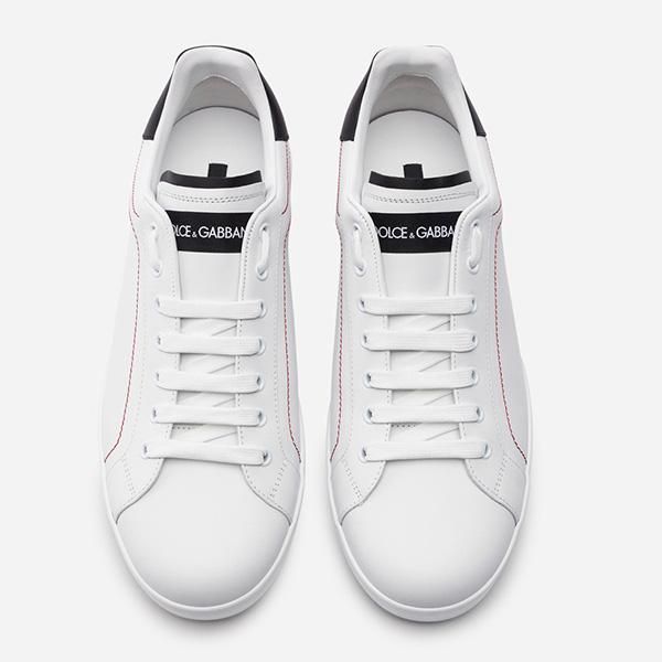 Giày Thể Thao Dolce & Gabbana D&G Calfskin Nappa Portofino Sneakers Màu Trắng Size 43 - 3