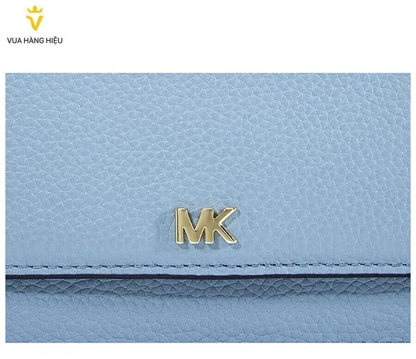 Túi Đeo Chéo Michael Kors MK Pebbled Leather Convertible Crossbody- Powder Blue Cho Nữ