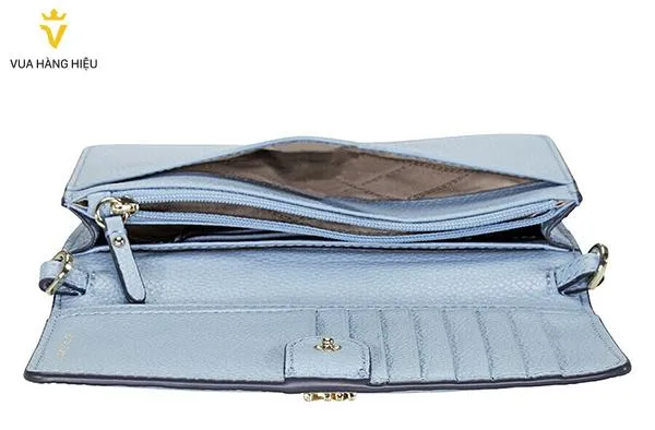 Túi Đeo Chéo Michael Kors MK Pebbled Leather Convertible Crossbody- Powder Blue Cho Nữ