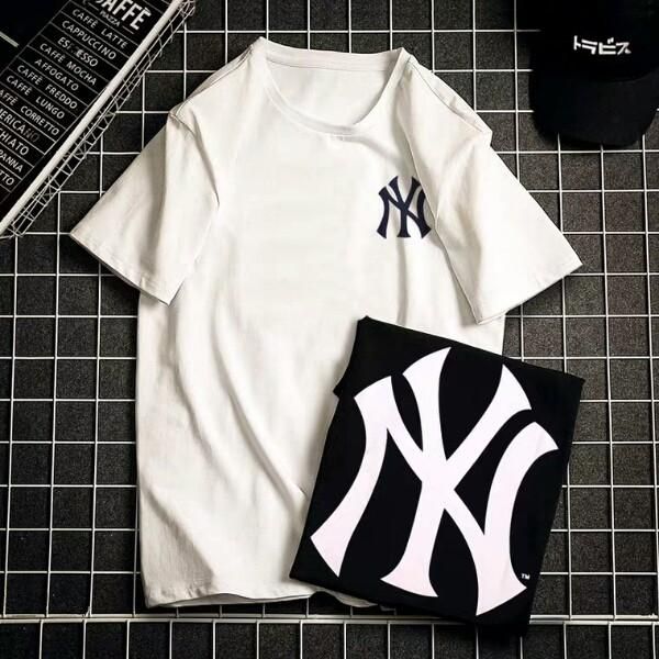Áo Phông MLB New York Yankees Popping Big Logo Short Sleeve T – Shirt White Size 105 - 1