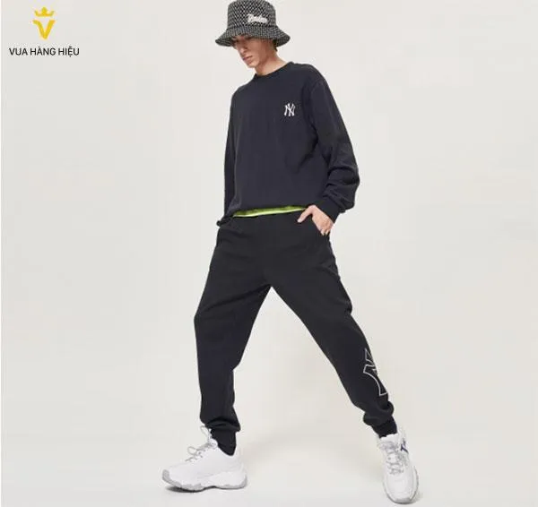 Áo Nỉ Sweater MLB Big Logo Màu Đen - Thời trang - Vua Hàng Hiệu