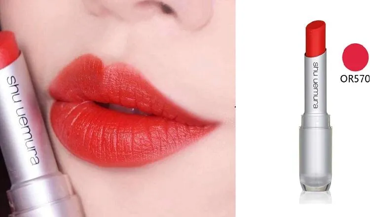 Son Shu Uemura 570 Màu Đỏ Cam - Son Môi - Vua Hàng Hiệu