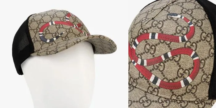 Mũ Gucci Kingsnake Print GG Supreme Baseball Beige Size L - Mũ nón - Vua Hàng Hiệu