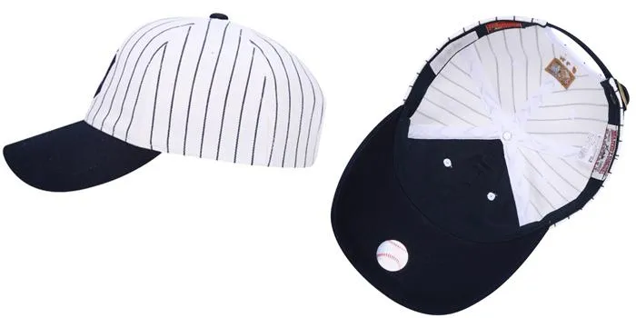 Mua Mũ MLB New York Yankees Coopers Stripe Jersey Ball Cap, màu trắng xanh navy, giá tốt ảnh 2