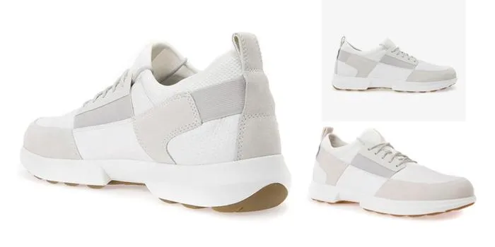 Sneakers Nam Geox U TRACCIA A NAPPA+SUEDE Màu Trắng Size 43