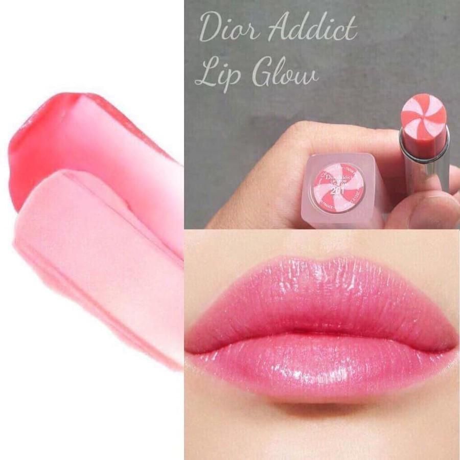 Màu sắc son Dior Addict Lip Glow To The Max 201 Pink nổi bật, lôi cuốn
