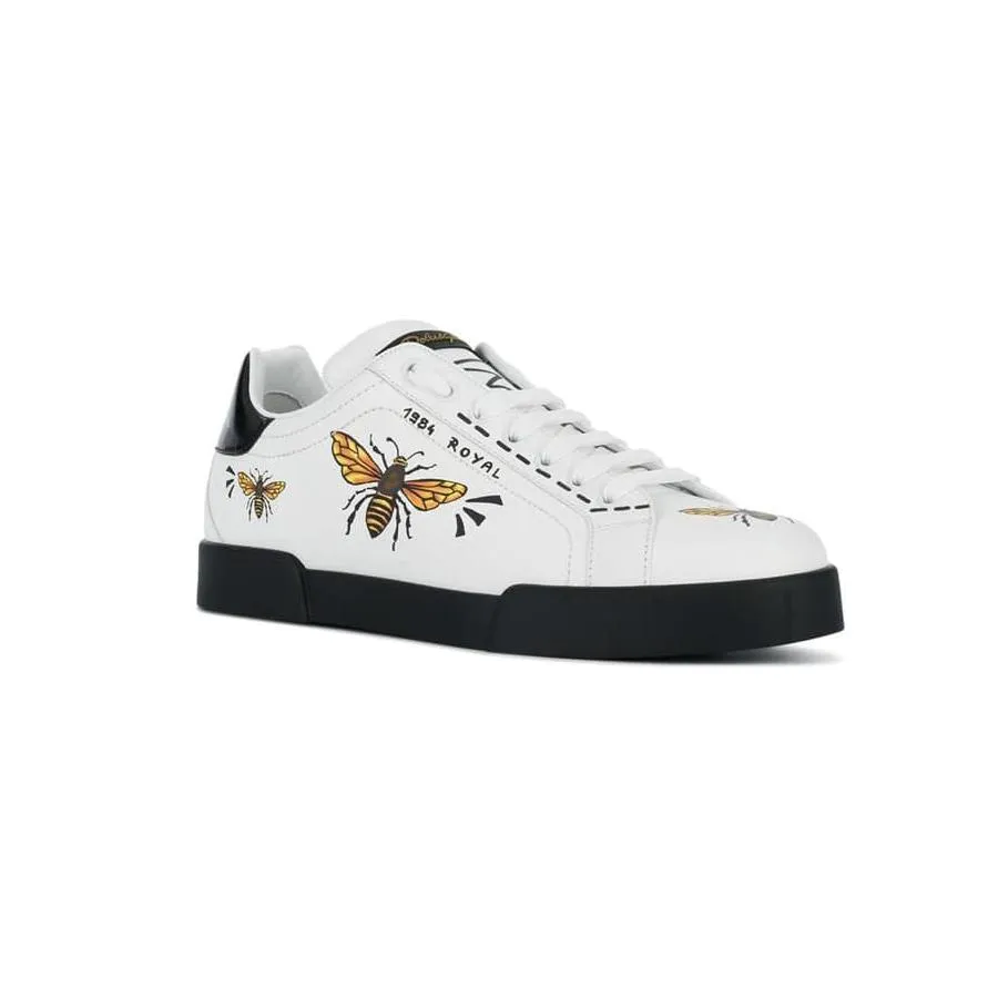 Giày Thể Thao Dolce & Gabbana D&G Wasp Print CS1558 Màu Trắng Size 8 - Giày - Vua Hàng Hiệu