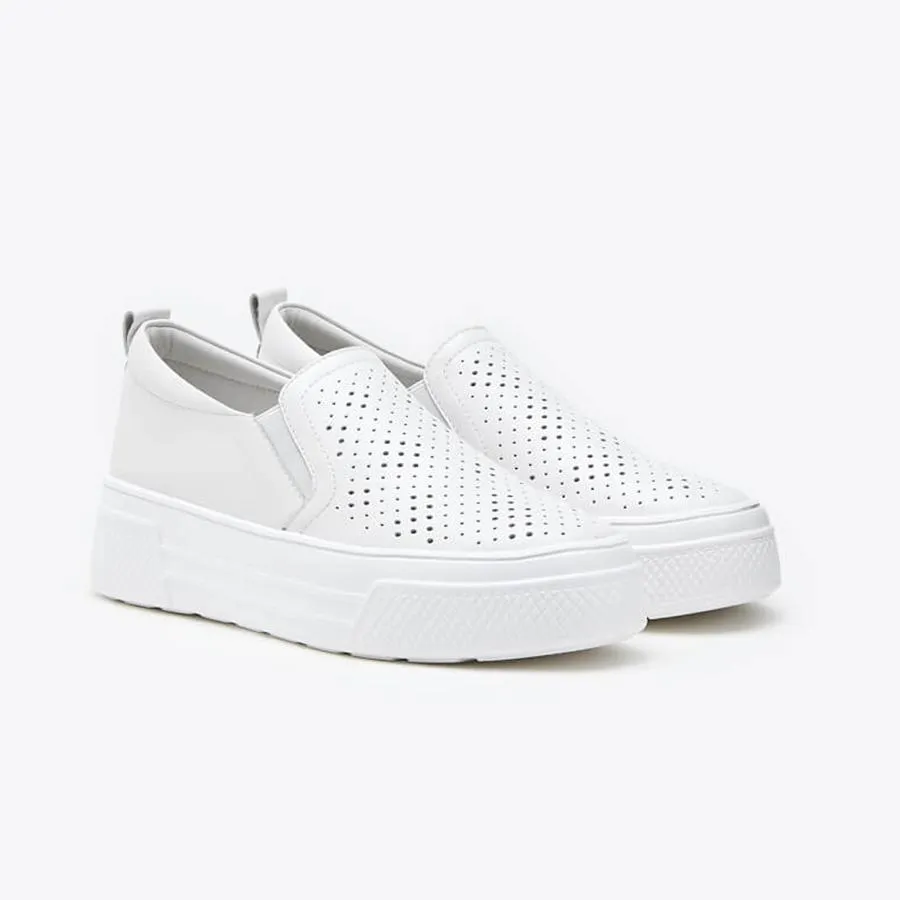 Giày Slip On Nữ Pazzion 155-26 - WHITE - 39 Màu Trắng - Giày - Vua Hàng Hiệu