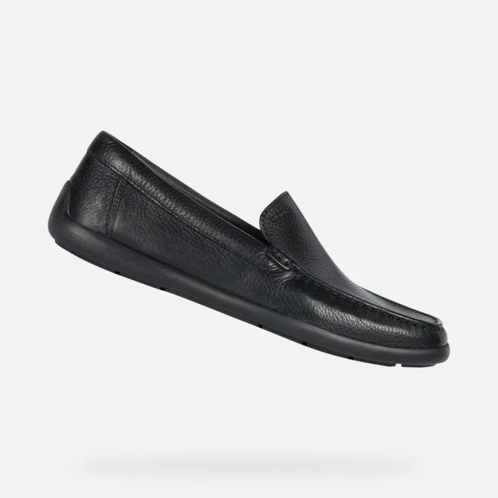 Giày Lười Nam Geox U Devan B - Tumb.Lea Màu Đen Size 39 - Giày - Vua Hàng Hiệu