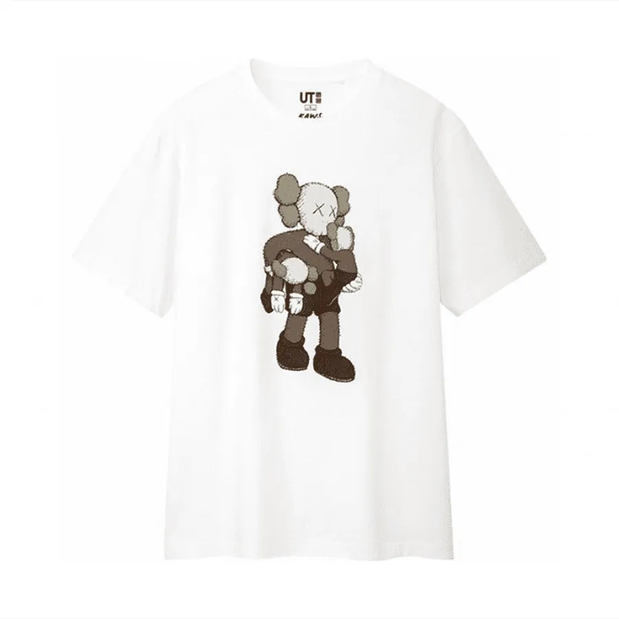 Áo Phông Kaws x Uniqlo UT Họa Tiết Nâu Cho Mùa Hè Size L