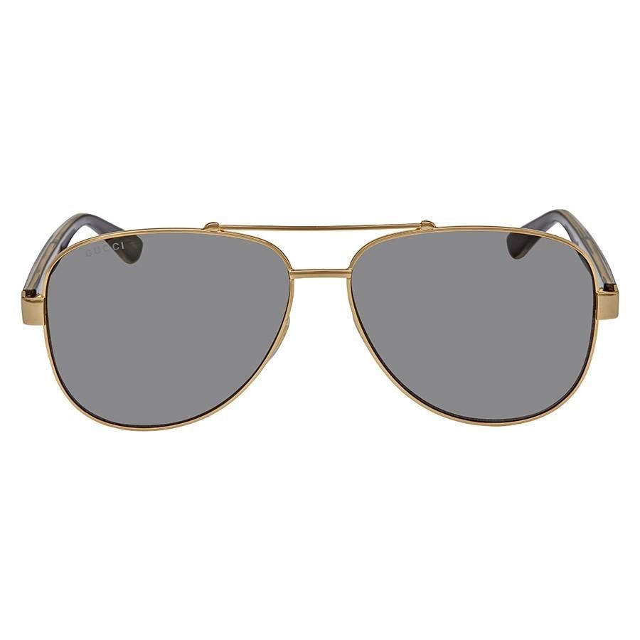 Kính Mát Gucci Grey Aviator Men's Sunglasses GG0528S 006 63 - 1