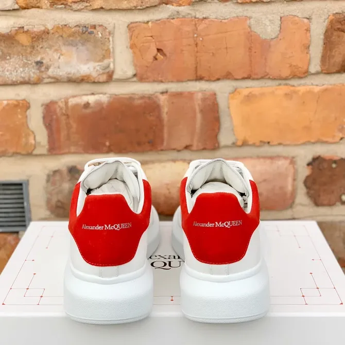 Mua Giày Sneaker Alexander McQueen Red Suede Oversized Trắng Đỏ, Giá tốt 4