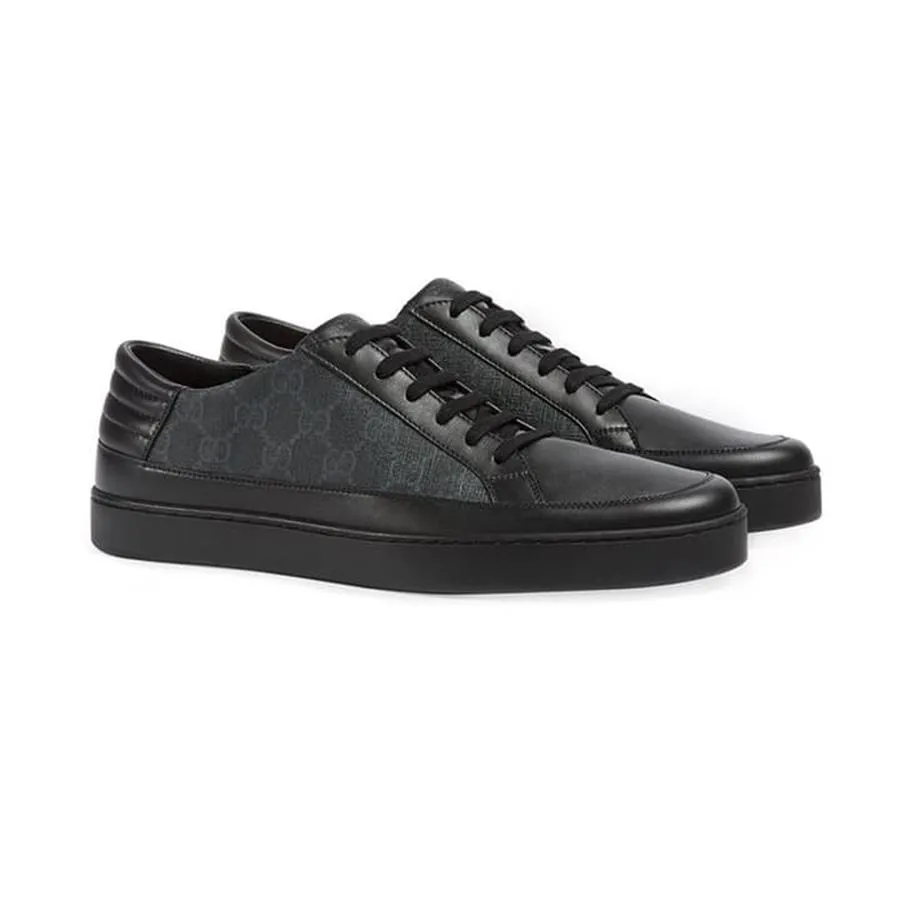 Giày Sneaker Gucci Men's Ace Leather Màu Đen Cho Nam Size 40.5 - Giày - Vua Hàng Hiệu