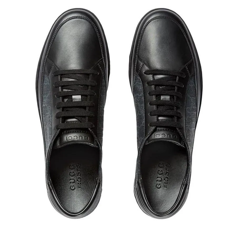 Giày Sneaker Gucci Men's Ace Leather Màu Đen Cho Nam Size 40.5 - Giày - Vua Hàng Hiệu