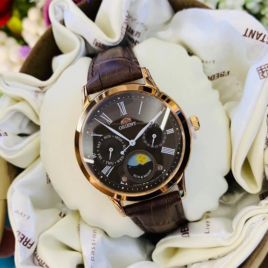 Đồng Hồ Orient Nữ Sun And Moon RA-KA0002Y00C Dây Da