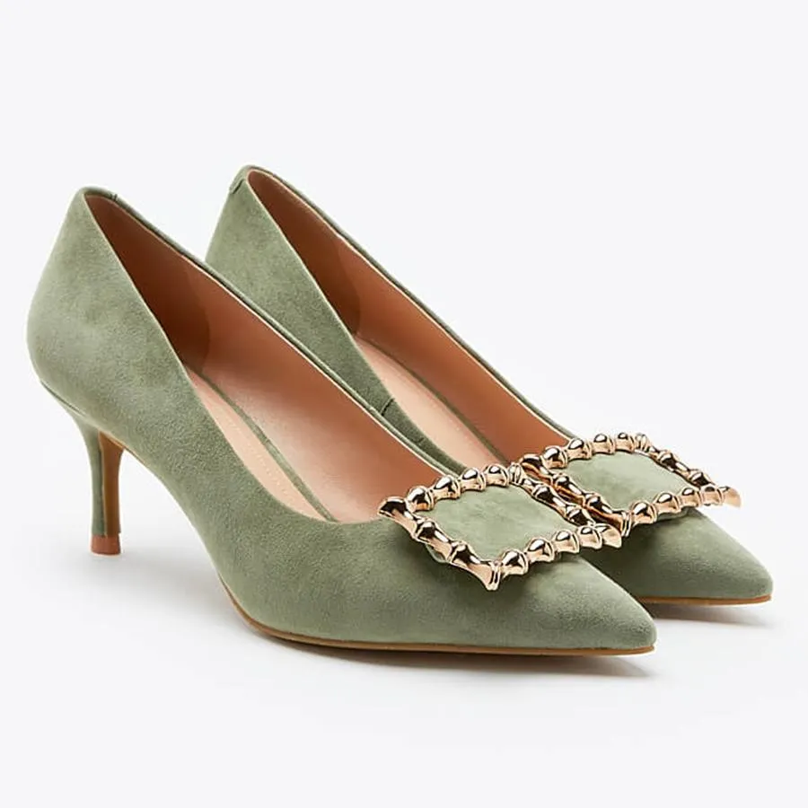 Giày Cao Gót Nữ Pazzion 1806-213 - GREEN - 34 Màu Xanh Green