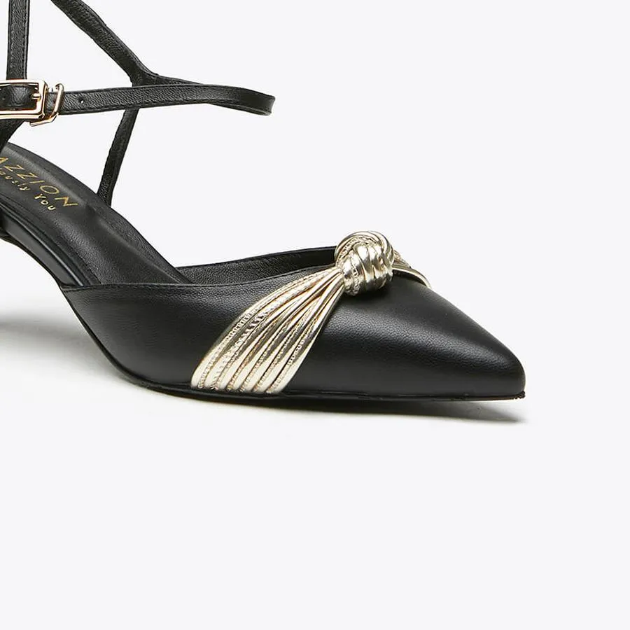 Giày Gót Thấp Pazzion LT826-69 - BLACK - 35 Màu Đen