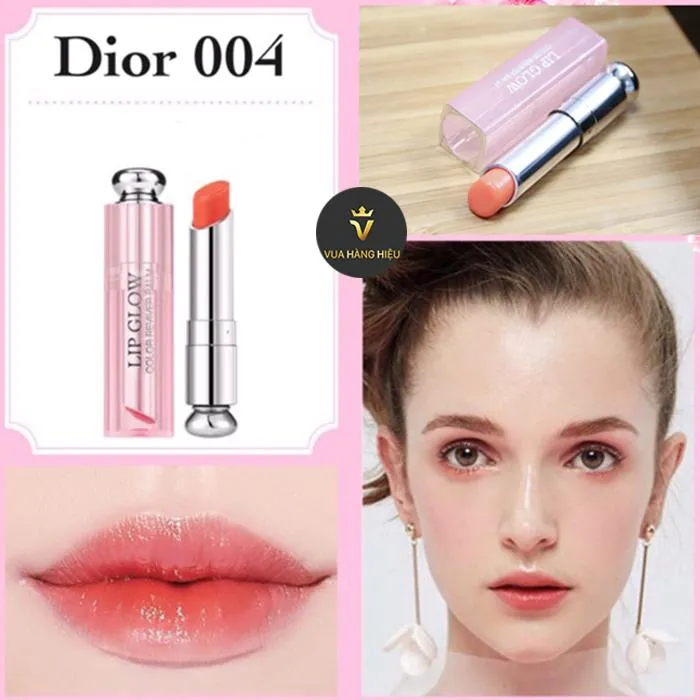 Review Son Dưỡng Dior 004 Coral Cam San Hô dòng Addict Lip Glow