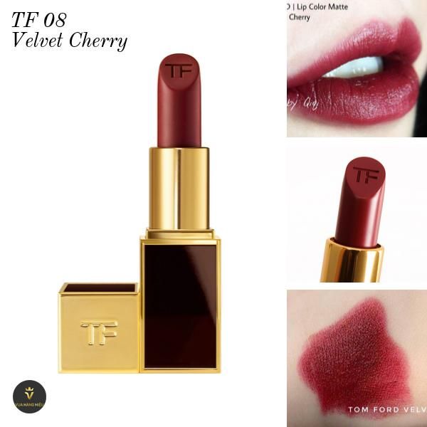 Thiết kế Son Tom Ford Lip Color Matte Lipstick – 08 Velvet Cherry
