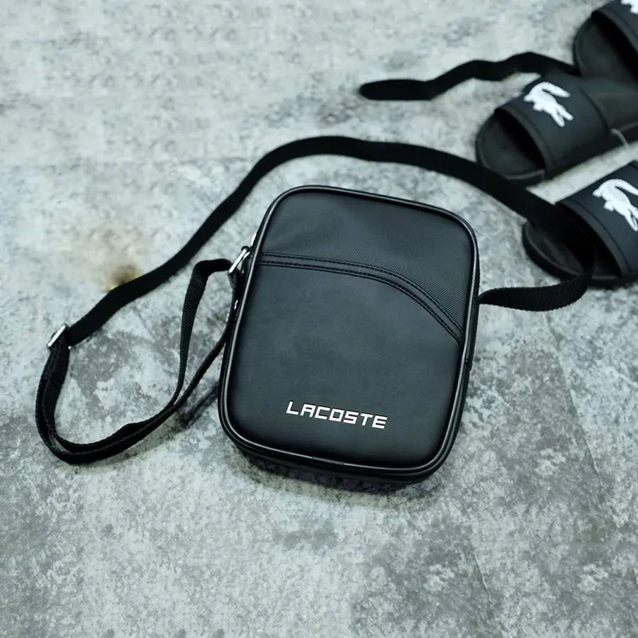 Túi Lacoste Lacoste Crossbody Bag For Men, Black – Màu Đen