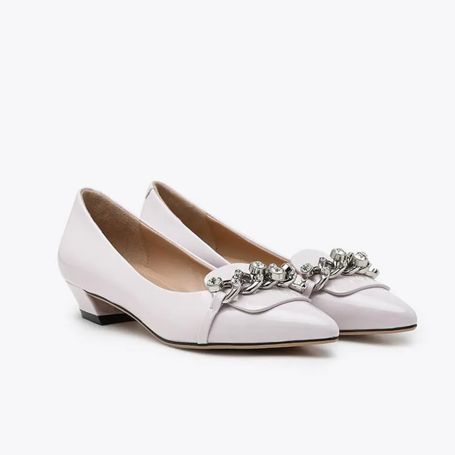 Giày Gót Thấp Nữ Pazzion 0533-1 - Light Purple - Màu Tím Nhạt Size 40
