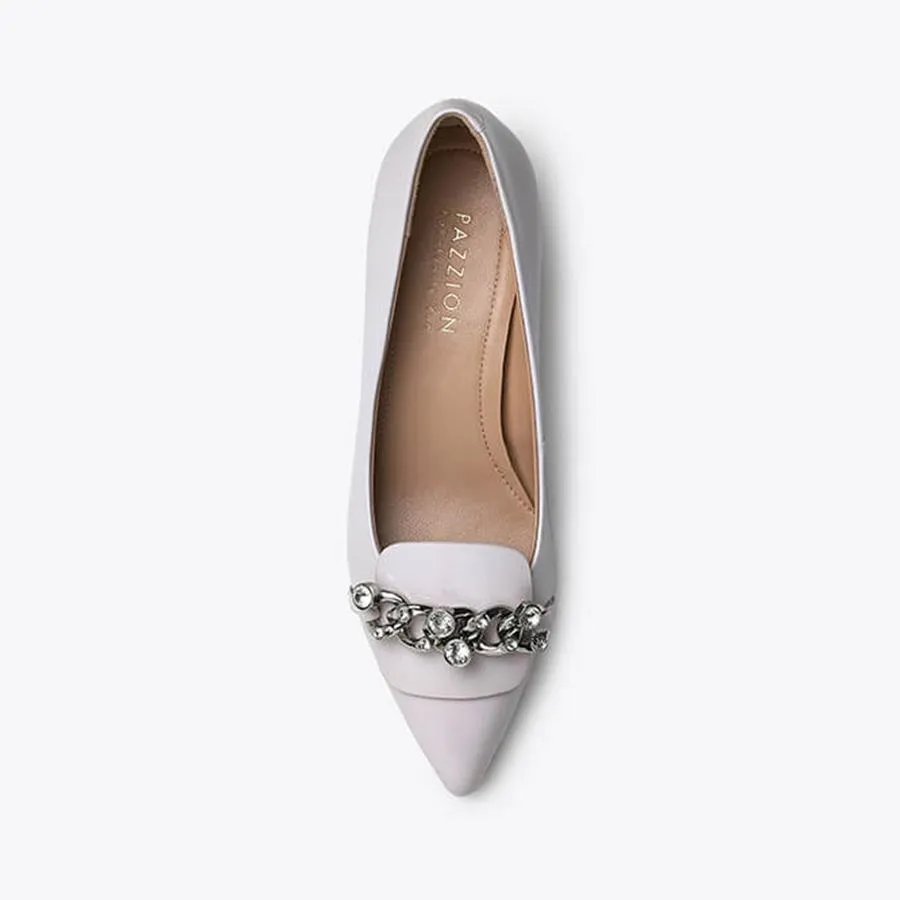 Giày Gót Thấp Nữ Pazzion 0533-1 - Light Purple - Màu Tím Nhạt Size 40