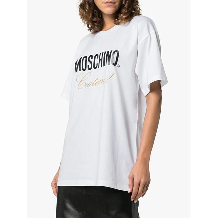 Áo Phông Moschino Couture Logo Cotton T-Shirt White - 1