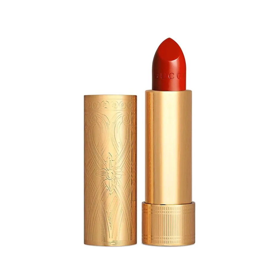Son Gucci Rouge À Lèvres Satin Lipstick Màu 501 Constance Vermilion Màu Đỏ Thuần - 1