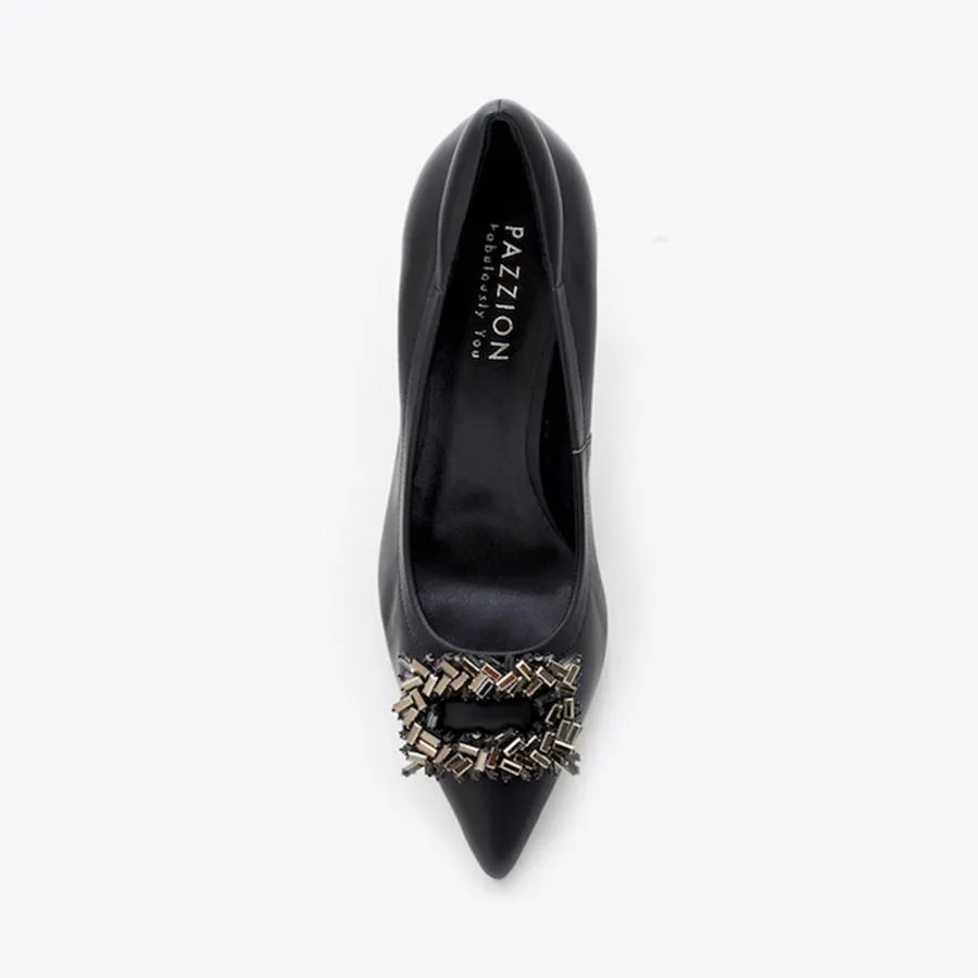 Giày Gót Thấp Nữ Pazzion 5609-18 Màu Đen Size 39