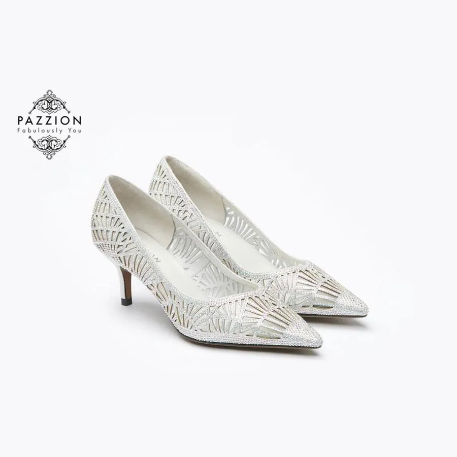 Giày Cao Gót Nữ Pazzion 5609-10 Màu Bạc Size 36