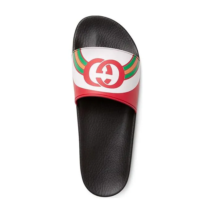 Dép Gucci Rainbow Slides Cầu Vồng Màu Trắng Đỏ - Dép - Vua Hàng Hiệu