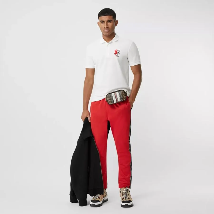 Áo Thun Nam Burberry Contrast Logo Graphic Cotton Piqué Polo Shirt Màu Trắng - Thời trang - Vua Hàng Hiệu