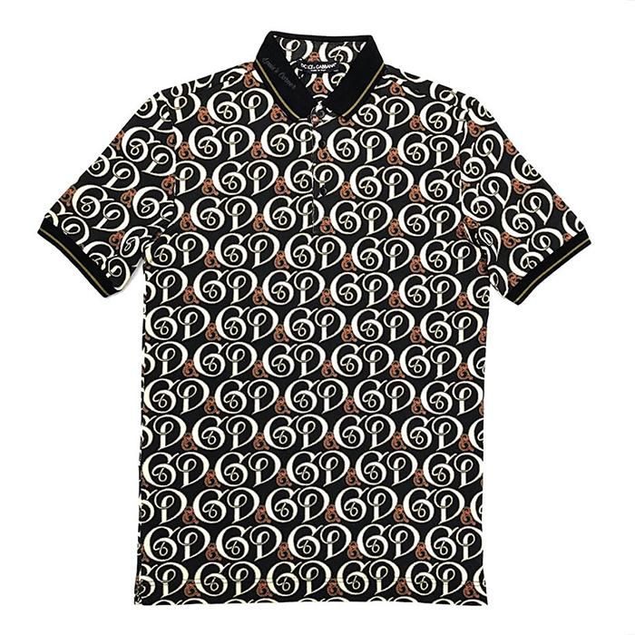 Áo Polo Nam Dolce & Gabbana D&G T-Shirt Họa Tiết Đen Chữ Trắng - 1