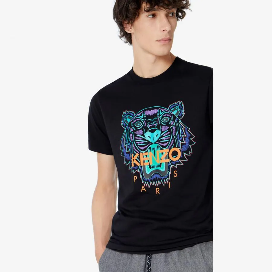 Áo Phông Kenzo Tiger T-shirt Màu Đen Hổ Xanh