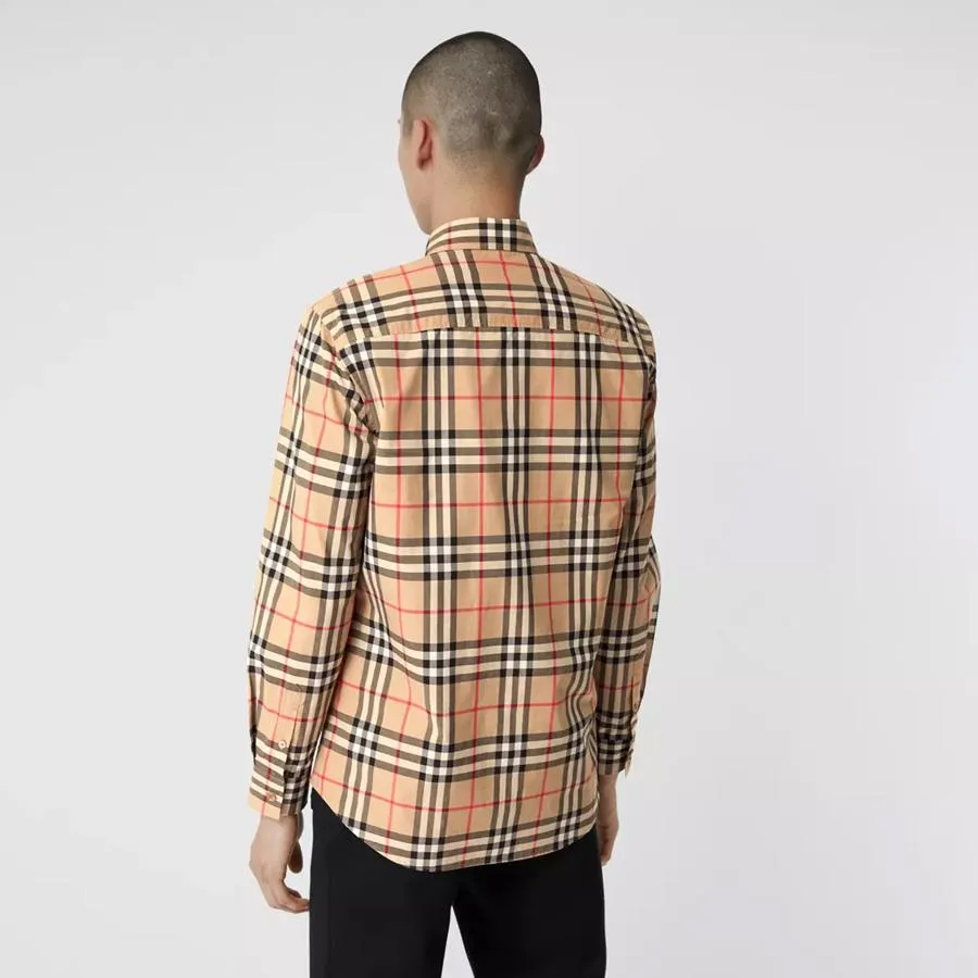 Áo Sơ Mi Burberry Check Cotton Poplin Shirt Size M - Thời trang - Vua Hàng Hiệu