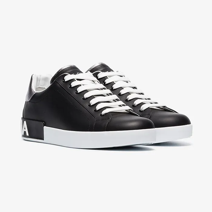 Giày Thể Thao Dolce & Gabbana D&G Portofino Sneakers New SS2020 Màu Đen
