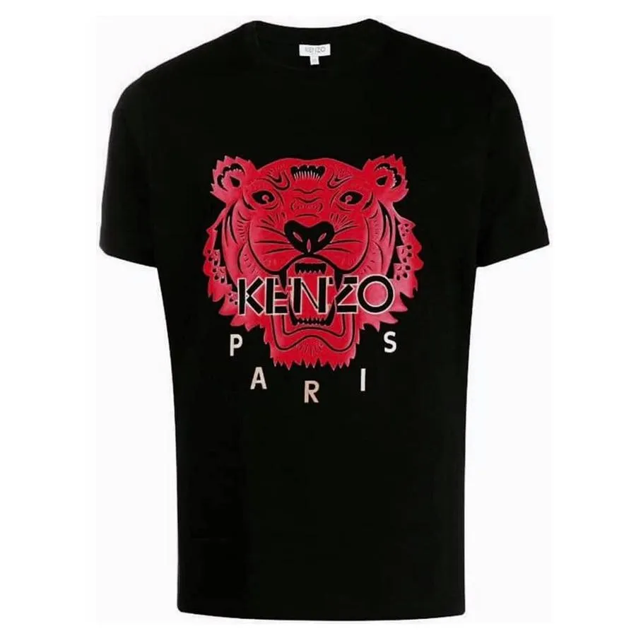 Áo Phông Kenzo Tiger T-shirt Đen Hổ Đỏ