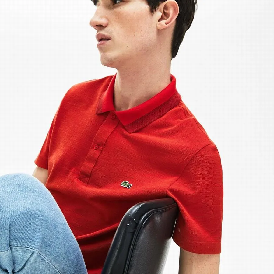 Áo Phông Lacoste Men's Regular Fit Pique Polo Shirt Màu Đỏ