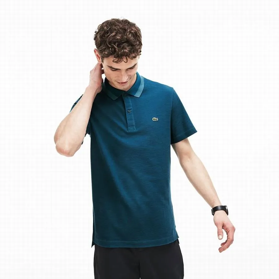 Áo Phông Lacoste Men's Regular Fit Pique Polo Shirt Màu Xanh Tối