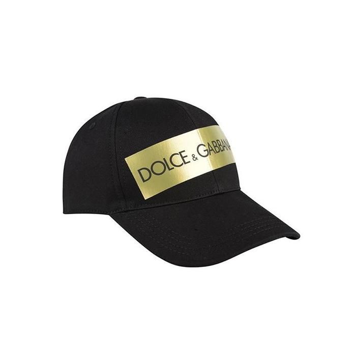 Mũ Dolce & Gabbana D&G Men's Black Logo Tape Cap Size 59 - 1