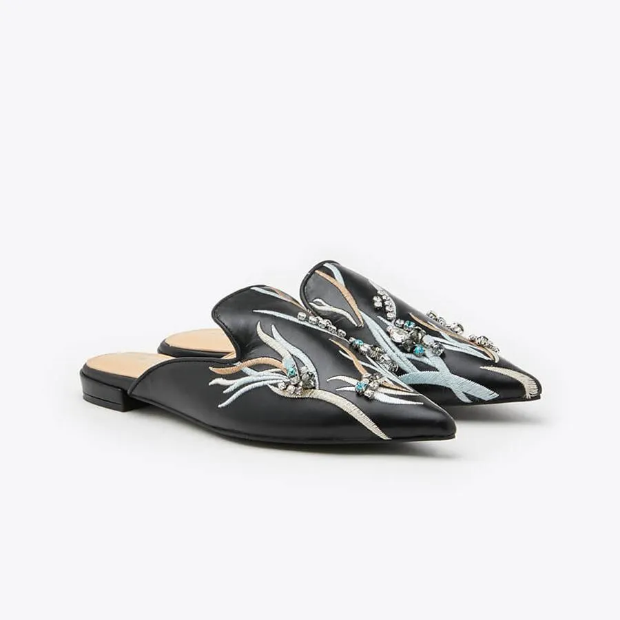 Giày Gót Thấp Nữ Pazzion 658-9 - BLACK - Size 35