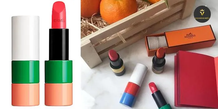 Son Rouge Hermès Satin Lipstick Limited Edition 51 - Corail Fou Phiên Bản Giới Hạn - Son Môi - Vua Hàng Hiệu
