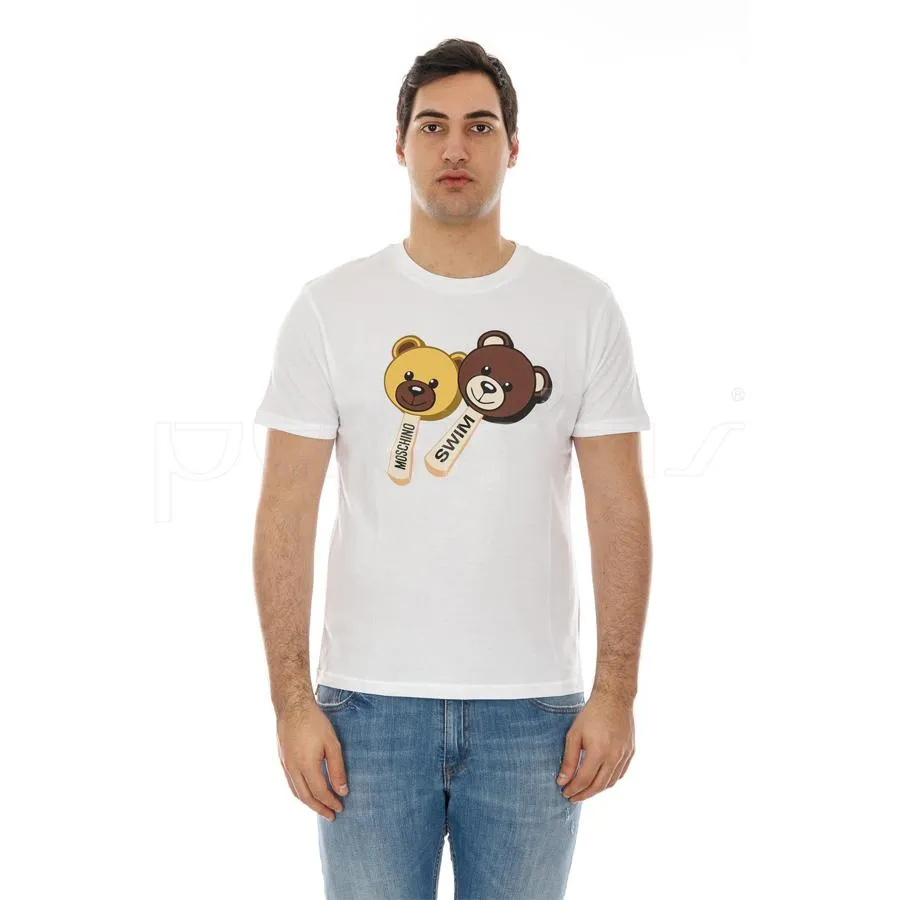 Áo Phông Moschino Swim T-shirt - Farfetch Màu Trắng