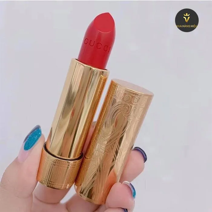 Son Gucci Rouge À Lèvres Voile Lipstick 25 Goldie Red Màu Đỏ Cổ Điển - Son Môi - Vua Hàng Hiệu