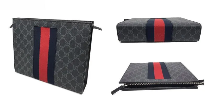 Túi Clutch Gucci Monogram Canvas SS2019 Màu Đen - Túi xách - Vua Hàng Hiệu