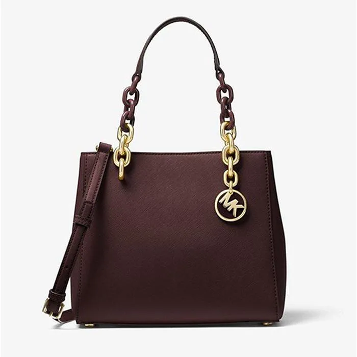 Túi Xách Michael Kors MK Cynthia Màu Đỏ Mận - Túi xách - Vua Hàng Hiệu
